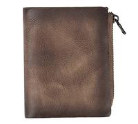 CWLPSL Carteras Minimalistas para Hombre Cartera de Cuero auténtico con Bolsillo Frontal y Bloqueo RFID