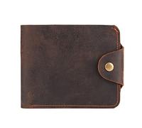CWLPSL Carteras para Hombre Cartera para Hombre Cartera de Piel de Vaca de Primera Capa Crazy Horse Cartera de Piel auténtica con Cera de Aceite Bolso de Cuero Exclusivo