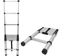 CWLPSL Escalera Extensible telescópica de 8 m/ 7 m/ 6 m/ 5 m/ 4 m/ 3 m/ 2 m/ 1 m, escaleras telescópicas de Aluminio para Techo RV ático Loft al Aire Libre, Capacidad de 330 Libras Vida Interesante