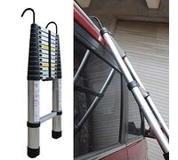 CWLPSL Escalera Extensible telescópica de Aluminio de 2 m/10 pies/4 m/5 m/6 m/7 m, escaleras telescópicas con Gancho de Techo para Techo de Coche de ático Tipo Loft, Carga de 150 kg Estrella de luz