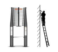 CWLPSL Escalera telescópica de Aluminio de 8 m, 7 m, 6 m, 5,5 m, 5 m, 4,7 m, 3,5 m, 2,7 m, escaleras telescópicas Plegables de Alta Resistencia para Techo, ático, hogar, Exterior, Carga 150 kg