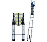 CWLPSL Escalera telescópica de extensión 8 m 7 m 6 m 5 m 4,6 m 3,8 m 3,2 m 2,6 m, Escalera telescópica Plegable de Aluminio, Extensible y Escalera para el hogar RV Trabajo al Aire Libre