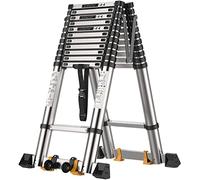 CWLPSL Escalera telescópica Escalera de Espiga Multifuncional Aleación de Aluminio Plegable y espesante Extensible Portátil para Trabajos en techos Interiores y Exteriores