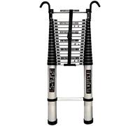 CWLPSL Escalera telescópica Escalera telescópica Extensible de Aluminio Escalera telescópica portátil con Gancho de Techo Capacidad de 330 Libras Conveniente