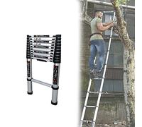 CWLPSL Escalera telescópica Escalera telescópica Profesional de Aluminio para mbing, escaleras Rectas Extensibles de Primera Calidad para mbing árboles/Limpieza, Carga máxima 150 kg/330 LB