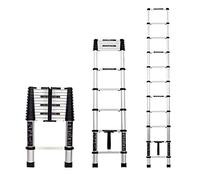 CWLPSL Escalera telescópica Plegable de 4/6/8/10/12/13/14/16 pies de Altura, escaleras Extensibles portátiles con retracción de un botón, para Loft/RV/Garaje