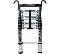 CWLPSL Escalera telescópica Plegable de Aluminio con Ganchos, Escalera retráctil para Edificio de ático y Techo de jardín al Aire Libre