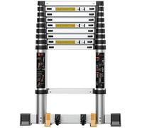 CWLPSL Escalera telescópica Plegable más Alta de 5 m/6 m/7 m/8 m, escaleras de extensión telescópicas de Aluminio para tejados, jardín y Oficina en el hogar, Carga 150 kg