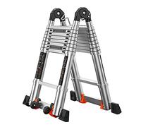 CWLPSL Escaleras Escalera telescópica, Escalera de extensión, Escalera telescópica para techos, Escalera telescópica telescópica Tipo A, Uso de Emergencia, Escalera de extensión para RV con plástico