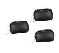 CWLPSL Monedero de 3 Piezas Monedero de Cambio para Mujer Monedero con Cremallera Pequeño Bolso con Cremallera Porta Cambio Monedero con Cremallera Monedero de Cuero