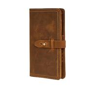CWLPSL Monedero Largo de Piel de Vaca de Moda para Hombre, Organizador, Billetera, Clip para Dinero Retro Informal para Hombre, Regalo Preferido para Hombres (Color: A, tamaño: 19 * 11 * 2 cm)