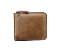 CWLPSL Monedero para Hombre Billetera para Hombre Clip para Dinero Estilo Corto Cremallera Cartera para Licencia de Conducir Bolso para Recoger Vaca Billetera para Hombre