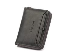 CWLPSL Monedero Retro Corto para Hombre, Monedero Multifuncional, Monedero Vertical (Color: A)