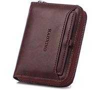 CWLPSL Monedero Retro Corto para Hombre, Monedero Multifuncional, Monedero Vertical (Color: A)