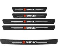 CWMLB 5 Piezas Decoración para Estribos Fibra Carbono Pegatinas para Suzuki S-Cross 2014-2023, Pegatinas Protective de Umbral de Puerta