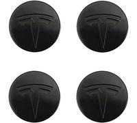 CWMLB Paquete de 4 Tapacubos para Tesla Model 3 Highland 2024 65MM, Tapas Centrales Pegatina para Tapa de Llanta Cubierta Central de Rueda de Coche Pegatina de Insignia,BlackA
