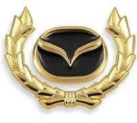CWMLB Pegatina con Logotipo de Coche Cromado para Mazda CX-5 KF Serie 2 2017-2023 2024, Calcomanía de Metal en 3D Autoadhesiva Emblema Insignia Sticker,Gold-A
