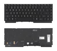CWONCONGOIN Piezas de repuesto para laptop de PC, versión estadounidense, teclado retroiluminado colorido para Dell M15 R5 M15 R6 M15 R7 Accesorios