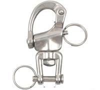 CWOQOCW 12 grilletes giratorios de acero inoxidable 316 de liberación rápida de 36 pulgadas con llaves reflectantes que brillan en la oscuridad para barco para kayak ancla correa de perro (C)