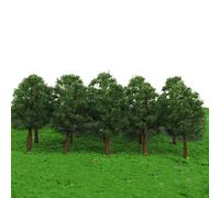 CWOQOCW 20 piezas de árboles modelo, accesorios de diseño de tren, juego de 20 mini modelos de paisaje ferroviario paisaje en miniatura bosque ferrocarril paisaje paisaje pinos