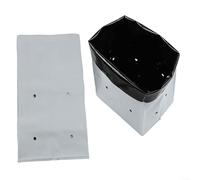 CWOQOCW 50 bolsas de cultivo de polietileno blanco y negro con agujeros de drenaje para cultivo sin suelo, macetas reflectantes para plantas de interior y exterior (8 L)