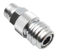 CWOQOCW Adaptador de liberación rápida de rosca 9/16 para buceo de chaqueta BCD, ajuste de empuje y bloqueo de cobre chapado en cromo, tono plateado (anillo de bloqueo AD-07)