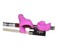 CWOQOCW Agarre de arco de violín de silicona, corrector de arco de viola, ayuda de enseñanza para corregir el dispositivo de agarre de postura para principiantes (rojo)
