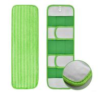 CWOQOCW Almohadillas de microfibra para mopa Swiffer Sweeper XL, reutilizables, lavables, en seco y húmedo, color verde, 45 x 15 cm para laminado de azulejos de madera dura (paquete de 2)