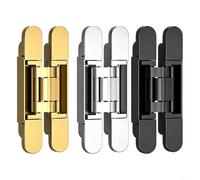 CWOQOCW Bisagra de puerta plegable oculta con reducción de ruido y fuerte carga, material de aleación de zinc para uso comercial residencial (dorado)