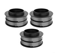 CWOQOCW Bobina de hilo de nailon de 52 m y 2 mm para Greenworks 2930507 GST1246 GD40BC GD40BCB, paquete de 3 cabezales de repuesto para mantenimiento de patio, corte de césped, color negro