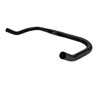 CWOQOCW Bullhorn - Manillar de bicicleta de aleación de aluminio de 318 mm para carretera, MTB Fixie, agarre ergonómico ligero, negro, 37 cm, paseo urbano (25,4 x 390 mm)