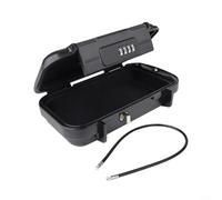 CWOQOCW Caja de seguridad portátil, caja de seguridad portátil con cable de acero de 50 cm, resistente al agua, para playa, camping, hotel, color negro