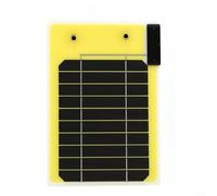 CWOQOCW Cargador de panel solar con doble salida USB para tableros de bocetos A4/A5, potencia de 5 W y 10 W, plástico amarillo compacto para viajes y actividades al aire libre (B)