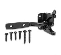 CWOQOCW Cerradura automática de la puerta de la gravedad del cerrojo de acero de la puerta del hardware negro 144x43m m para el patio del jardín