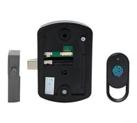 CWOQOCW Cerradura inteligente de entrada sin llave con escáner de huellas dactilares y teclado, cerrojo electrónico con bloqueo automático, IP54 impermeable, BHMA grado 3, respaldo USB-C, oro rosa (D)
