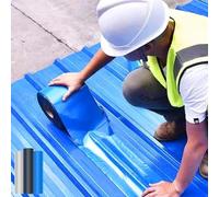 CWOQOCW Cinta adhesiva impermeable para techo y pared, no envejece fácilmente, propiedades de aislamiento térmico (azul, 20 cm x 5 m)