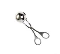 CWOQOCW Clip de albóndigas de acero inoxidable de 16 cm, bola de pescado y bola de camarones para molde para rollos de arroz, herramienta de cocina compacta apilable, acabado plateado (grande)