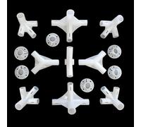CWOQOCW Conector central de esquina para toldo de 25/19 mm, kit de pieza de repuesto de accesorios de tubería de plástico para reparación y estabilidad de tienda de campaña al aire libre, blanco (15
