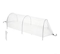 CWOQOCW Cubiertas para plantas de 4 pies, cubierta de túnel de cama de jardín elevada con 6 estacas, túnel de cultivo, protector de malla de marco de acero para verduras, fresas y hierbas
