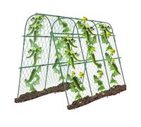 CWOQOCW Enrejado verde resistente en forma de U con red, marco de escalada de plástico para camas de jardín elevadas, soporte vertical para verduras, vides, frijoles, kit de 415 cm para exteriores