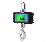 CWOQOCW Escala digital de grúa 1000Kg/2200 libras, báscula de pesaje de gancho retroiluminada LCD, Cuerpo de aleación de aluminio a prueba de polvo para industrial, construcción, agricultura (negro)