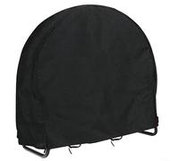 CWOQOCW Estante para leña con cubierta impermeable, cubierta para estante de troncos de 40 pulgadas, soporte redondo para anillo de almacenamiento con tela Oxford, color negro
