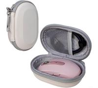 CWOQOCW Funda protectora de transporte para Logitech para mouse inalámbrico MX Anywhere 3S, carcasa de EVA con asa y bolsillo para accesorios, equipo de viaje (blanco)