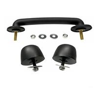 CWOQOCW Hooke Road Hood Footman Loop y parabrisas Bump Stop Set para Jeep para WRANGLER JK 2007-2018, goma ABS metal negro kit exterior