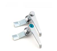 CWOQOCW Interruptor eléctrico de aleación de zinc de la manija de la cerradura del gabinete MS301 MS303 MS304 para la seguridad de la puerta de la caja de control Acabado plateado 52mm Longitud Uso