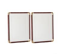 CWOQOCW Juego de 2 marcos de fotos, exhibición de arte de pared, marco de fotos de esquina redondeada para caligrafía y pintura, marco de pared de 4 x 6 pulgadas (rojo)