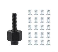 CWOQOCW Juego de 20 tuercas de cabeza de remache, abrazadera de expansión de aleación, kit de remache de pétalo para tuerca M4 - M8, 1 tuerca de cabeza de remache, 20 piezas de abrazadera de expansión