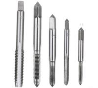 CWOQOCW Juego de grifos de mano métricos de grado industrial con flauta recta extendida, herramienta de rosca de acero de aleación de alta dureza para trabajos de metal, precisión fina, agarre de
