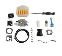 CWOQOCW Kit de carburador de motosierra con juntas líneas de filtro para 340 340E 345 346XP 350 351 353 reemplazar 503283208 503281812
