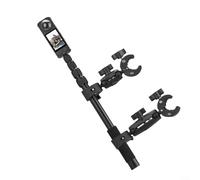 CWOQOCW Kit de montaje de motocicleta con doble abrazadera para manillar Insta360 One X5/X4 con trípode selfie para grabación de bicicleta
